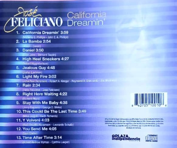 JOSE FELICIANO - CALIFORNIA DREAMIN - Imagen 2