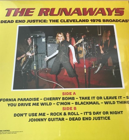 THE RUNAWAYS - DEAD END JUSTICE - THE CLEVELAND 1976 BROADCAST - Imagen 2
