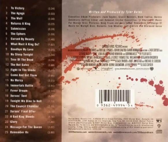 TYLER BATES - 300 - SOUNDTRACK ORIGINAL MOTION PICTURE - Imagen 2