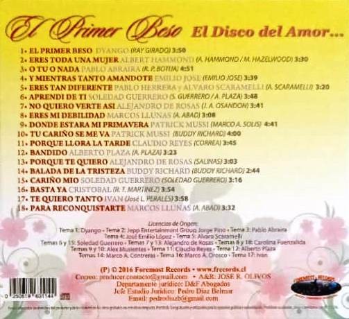 EL PRIMER BESO - EL DISCO DEL AMOR - VARIOS INTERPRETES - Imagen 2