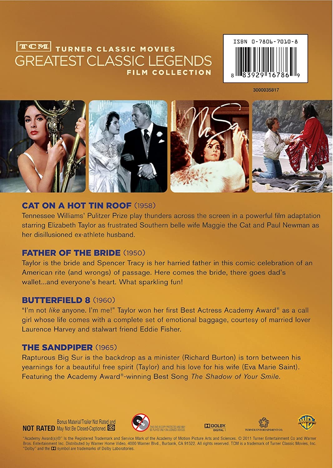 CAT ON A HOT TIN ROOF / BUTTERFIELD 8 / FATHER OF THE BRIDE / THE SANDPIPER - Imagen 2