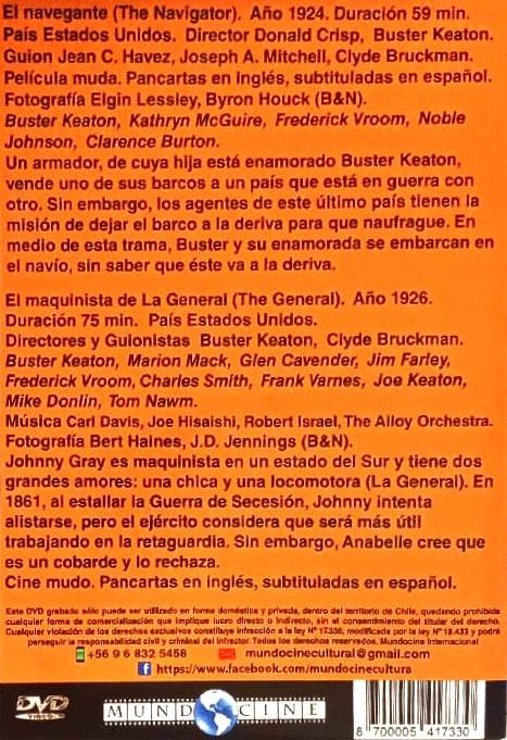 BUSTER KEATON - EL NAVEGANTE / EL MAQUINISTA DE LA GENERAL - Imagen 2
