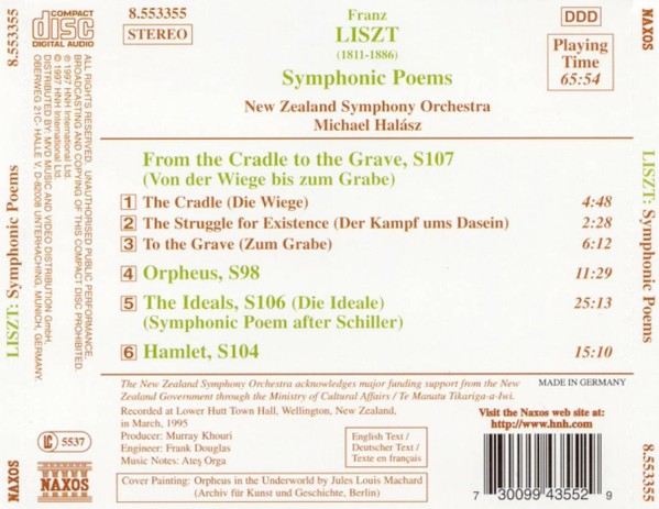LISZT - SYMPHONIC POEMS - Imagen 2