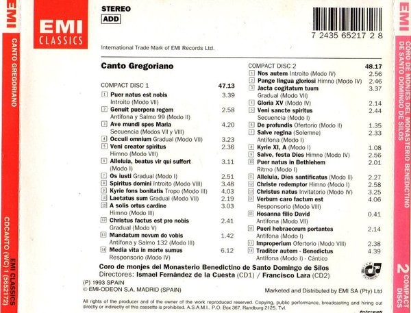 CORO DE MONJES DEL MONASTERIO BENEDICTINO DE SANTO DOMINGO DE SILOS - CANTO GREGORIANO - Imagen 3