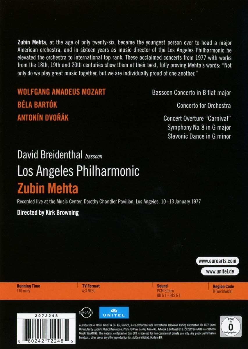 ZUBIN MEHTA - LOS ANGELES PHILHARMONIC - DVORAK / MOZAR / BARTOK - Imagen 2
