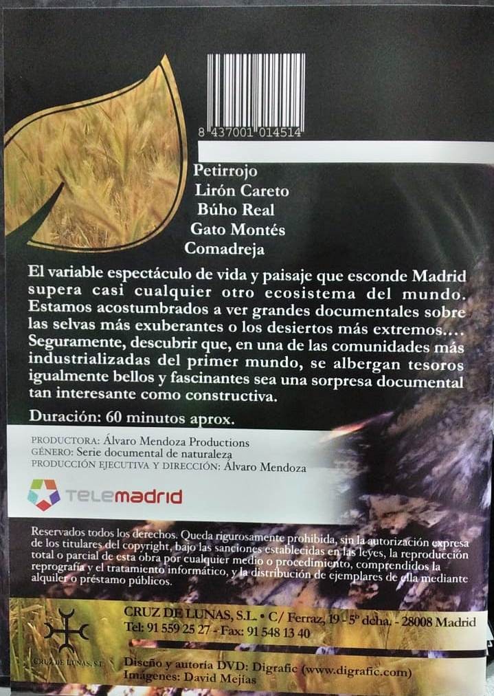 MADRID - RITMO SALVAJE - NUESTRA NATURALEZA FLORA Y FAUNA - SUEÑO DE LIRONES - INVIERNOS BLANCOS CUERVOS NEGROS - Imagen 2