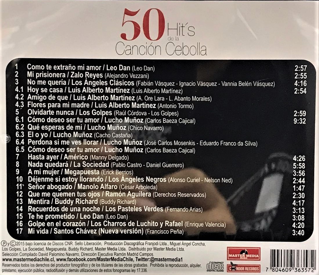IDOLOS INMORTALES - 5O HITS DE LA CANCION CEBOLLA - VARIOS ARTISTAS - Imagen 2