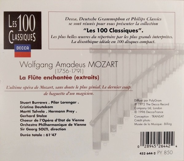 MOZART / GEORG SOLTI - LA FLAUTE ENCHANTEE - Imagen 2