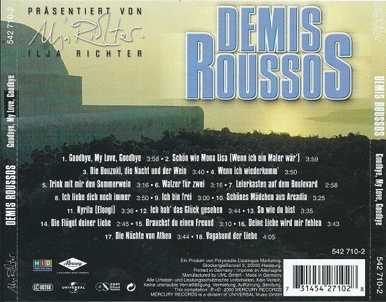 DEMIS ROUSSOS - GOODBYE MY LOVE GOODBYE - Imagen 3