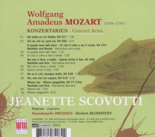 JEANETTE SCOVOTTI - MOZART CONCERT ARIAS - Imagen 2