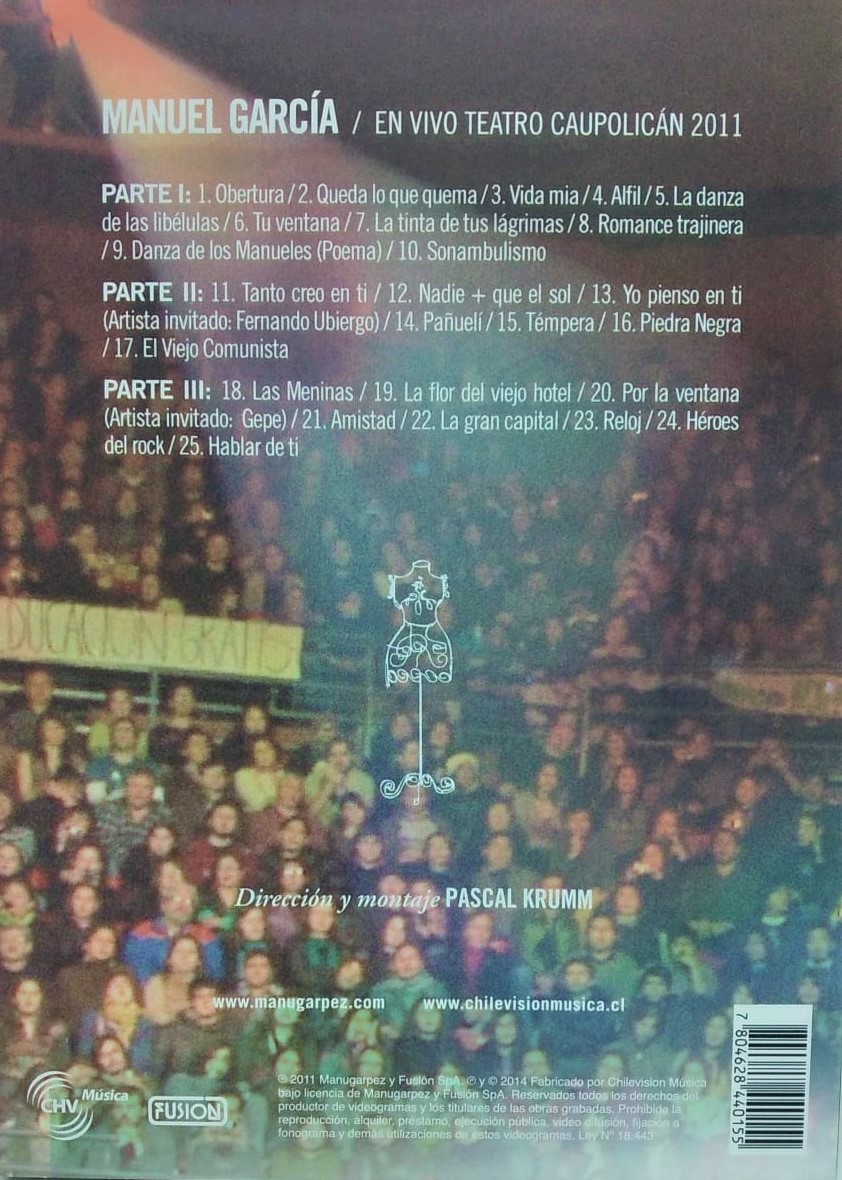 MANUEL GARCIA - EN VIVO TEATRO CAUPOLICAN 2011 - Imagen 2