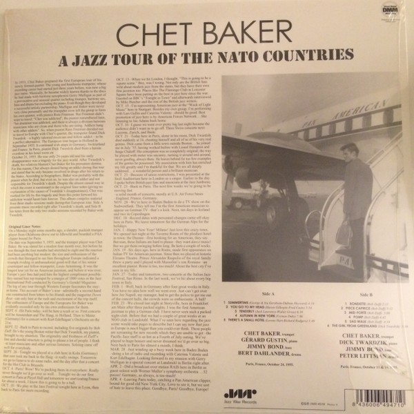 CHET BAKER - IN EUROPE / A JAZZ TOUR ON THE NATO COUNTRIES - Imagen 2