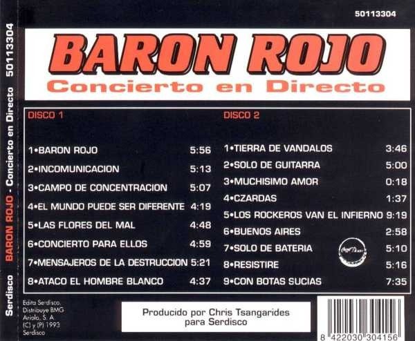 BARON ROJO - BARON AL ROJO VIVO - Imagen 2