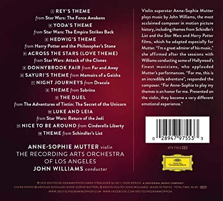 ANNE SOPHIE MUTTER & JOHN WILLIAMS - ACROSS THE STARS - Imagen 2