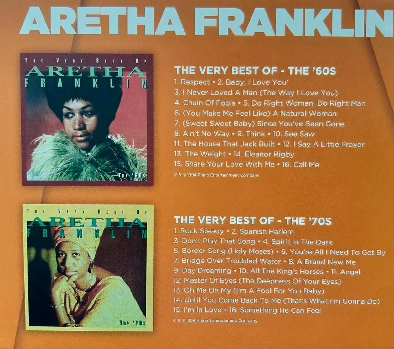 ARETHA FRANKLIN - THE VERY BEST OF THE 60s + THE VERY BEST OF THE 70s - Imagen 2