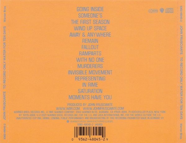 JOHN FRUSCIANTE - TO RECORD ONLY WATER FOR TEN DAYS BY JOHN FRUSCIANTE - Imagen 3