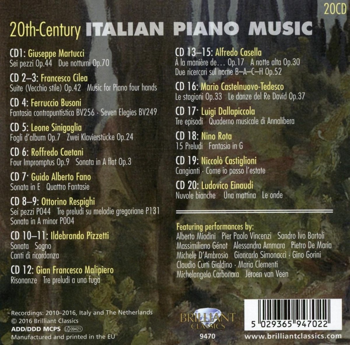 20th CENTURY - ITALIAN PIANO MUSIC - Imagen 2