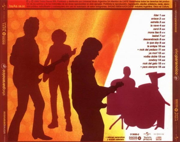 RATONES PARANOICOS - VIVO PARANOICOS - Imagen 2