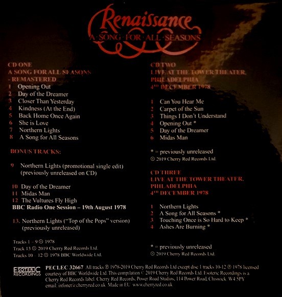 RENAISSANCE - A SONG FOR ALL SEASONS - Imagen 2