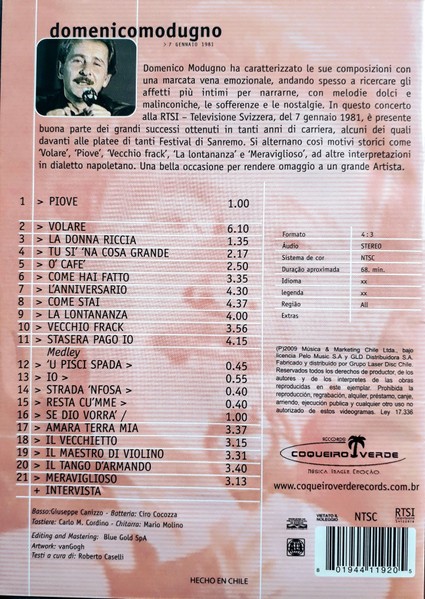 DOMENICO MODUGNO - I CONCERTI LIVE - Imagen 2