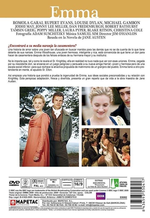 EMMA – THE COMPLETE MINISERIE – BBC – America Dvd