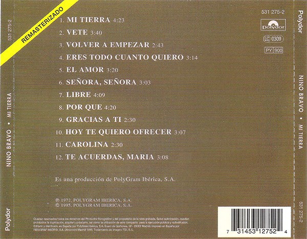 NINO BRAVO - MI TIERRA - Imagen 3