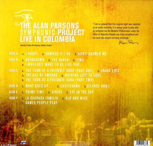 ALAN PARSONS - SYMPHONIC LIVE COLOMBIA - Imagen 2