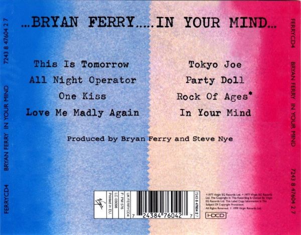BRYAN FERRY - IN YOUR MIND - Imagen 2