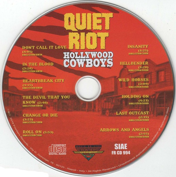 QUIET RIOT - HOLLYWOOD COWBOYS - Imagen 2