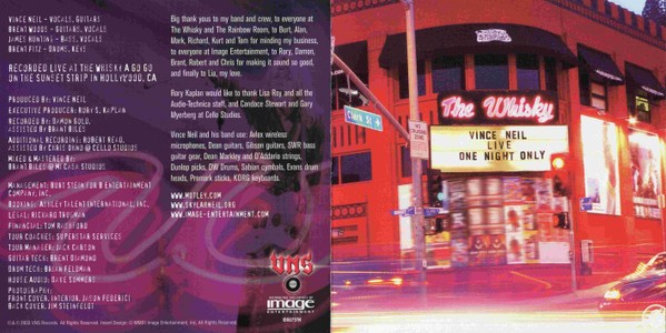 VINCE NEIL - VINCE NEIL LIVE AT THE WHISKY ONE NIGHT ONLY - Imagen 3