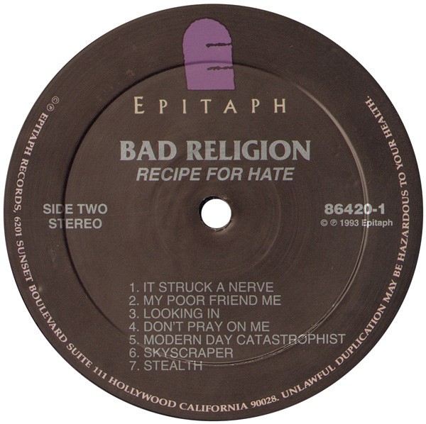 BAD RELIGION - RECIPE FOR HATE - Imagen 6