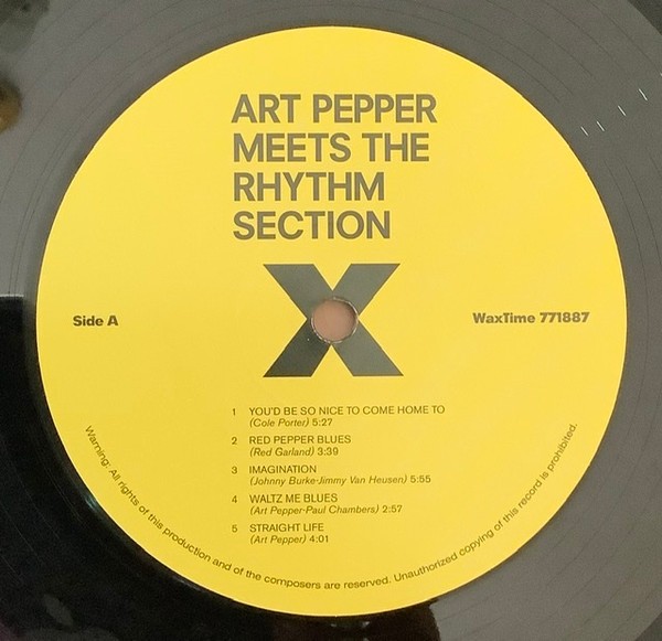 ART PEPPER - ART PEPPER MEETS THE RHYTHM SECTION - Imagen 4
