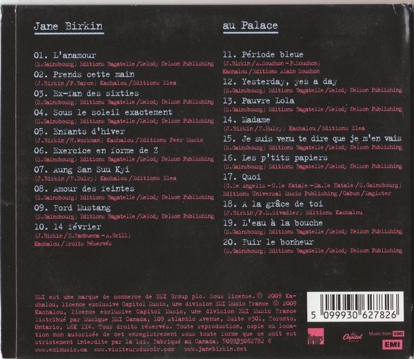 JANE BIRKIN - AU PALACE - Imagen 2