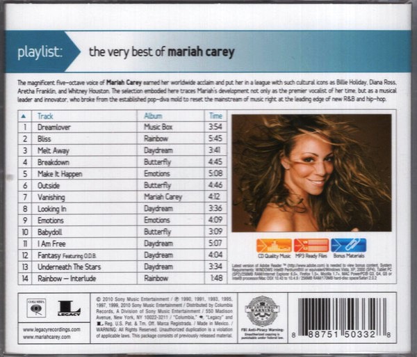 MARIAH CAREY - PLAYLIST - THE VERY BEST OF MARIAH CAREY - Imagen 2