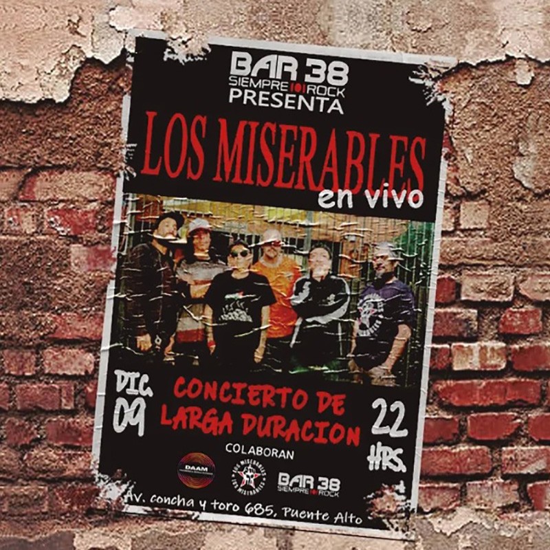 LOS MISERABLES - LOS MISERABLES EN VIVO EN BAR 38