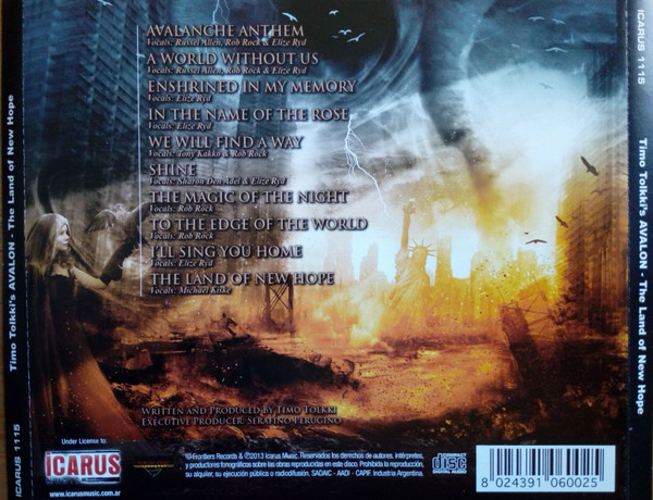 TIMO TOLKKIS AVALON - THE LAND OF NEW HOPE - A METAL OPERA - Imagen 3