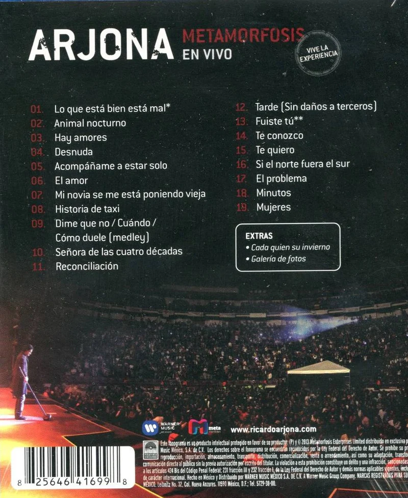 RICARDO ARJONA - METAMORFOSIS EN VIVO - Imagen 2