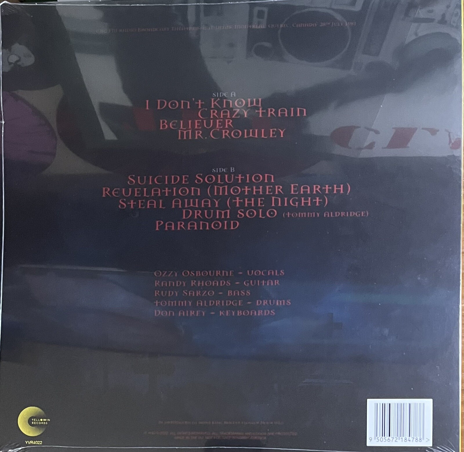 OZZY OSBOURNE - LIVE IN MONTREAL 1981 - Imagen 2